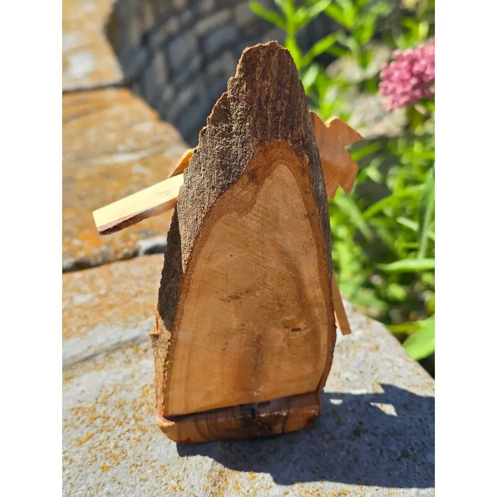 VTG Olive Wood Carved Nativity from Bethlehem Rustic Creche Wooden Holy Family